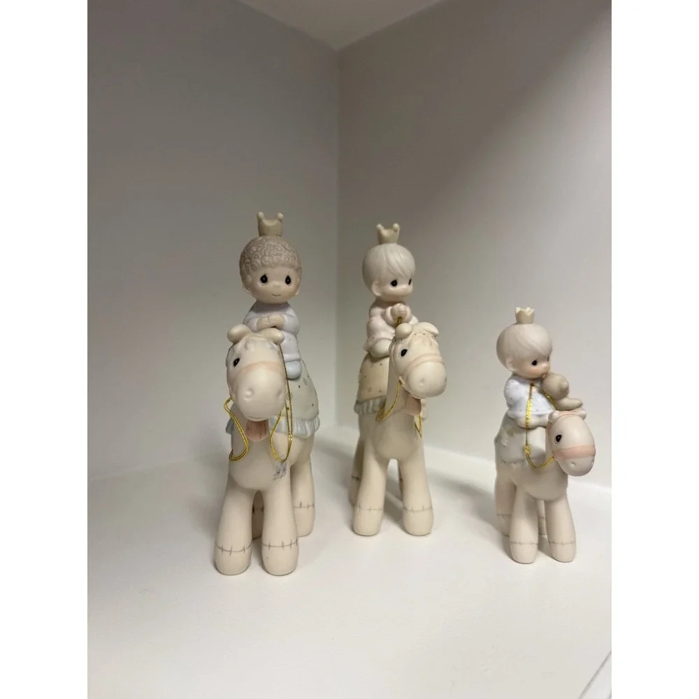 Precious Moments 1987 Nativity #108243 They Followed The Star 3pc set Camels